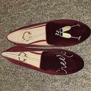 C. Wonder Women's Smoking Flats (Burgundy - Cheers)
